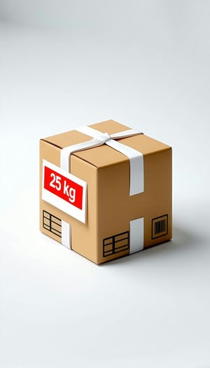 a parcel with a sign that it is less than 25kg heavy and in Switzerland